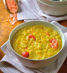 Zuppa di lenticchie e orzo perlato