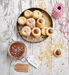 Bolachas de gengibre e creme de chocolate