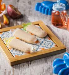 Ghiaccioli cremosi pesca e melone