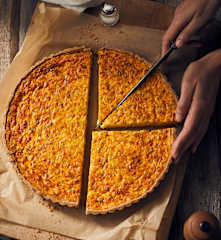 Kürbis-Feta-Quiche