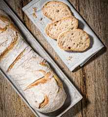 Chapata con masa madre