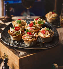 Tartaletas de pollo thai