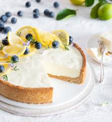 Tarta helada de limón sin gluten