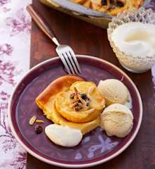 Bratapfelauflauf mit Marzipanguss