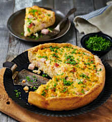 Sauerkraut-Quiche mit Kasseler