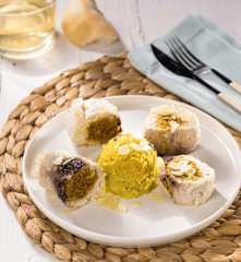 Involtini di spada su cous cous di cavolfiore