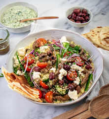 Souvlaki lamb couscous salad