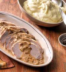 Arrosto di lonza con purè di patate