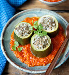 Courgettes farcies à l'orientale