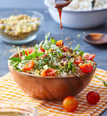 Pollo balsámico con salteado verduras