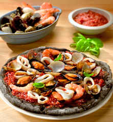 Pizza aux fruits de mer