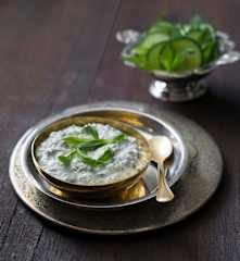 Cucumber and mint raita