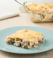 Lasaña de cordero y espinacas