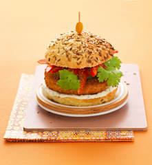 Indian-style chicken burger