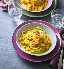 Kürbis-Carbonara