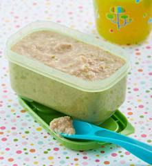 Papilla de res, arroz y calabacita