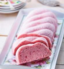 Helado de yogur y fresa