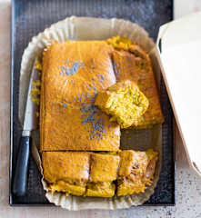 Cake au potimarron, beaufort et pavot