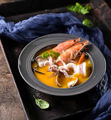 豆漿南瓜海鮮湯