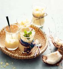 Granité noix de coco, ananas et rhum