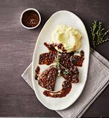 Gebratene Kalbsleber mit Petersilienwurzelpüree