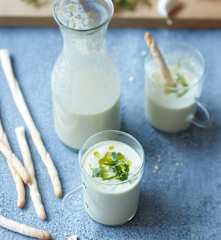Gaspacho de concombre au fromage frais