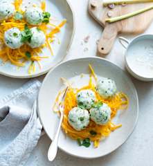 Boulettes de cabillaud et butternut