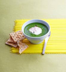 Velouté d'épinards au chèvre