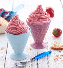 Glace à la fraise façon italienne