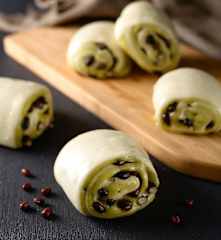 雙色抹茶紅豆饅頭