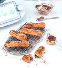 Eclair au chocolat sans beurre et allégé en sucre