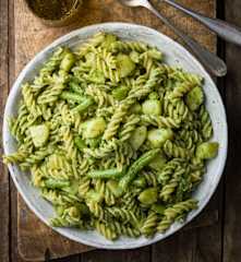 Pasta alla genovese - Fusilli tészta zöldbabbal és burgonyával