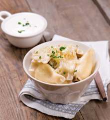 Piroggen mit Kartoffel-Quark-Füllung (Pierogi ruskie)