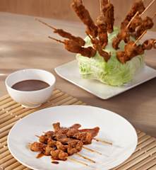 Spicy turkey skewers