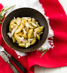 Salada de batatinhas e truta