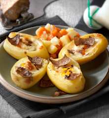 Cestini di patate e uova tartufati