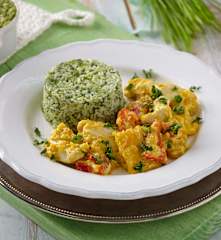 Kuřecí ragú se špenátovou rýží