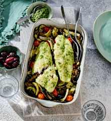 Ofenfisch mit Gemüse