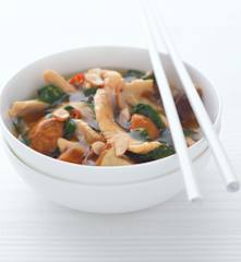 Tacchino con foglie di bietola e funghi