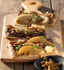 Flammkuchen con pere e gorgonzola
