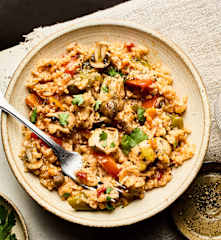 Poulet et riz aux champignons