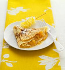 Pineapple and Rum Pancakes