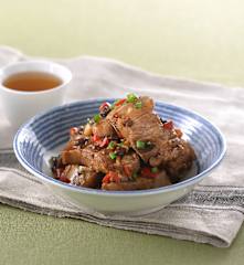 Pork ribs with black bean sauce