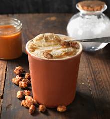 Vaschetta alla vaniglia variegata al caramello salato