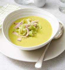 Wirsingcremesuppe mit Weißwein