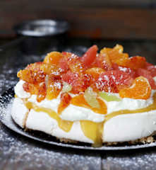 Pavlova aux agrumes et lemon curd