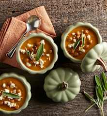 Pumpkin Soup with Crispy Chickpeas
