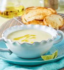 Sopa fría de poro y papa