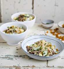 Massa rica com vitela