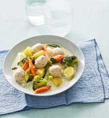 Gemüseragout mit Bratklößchen